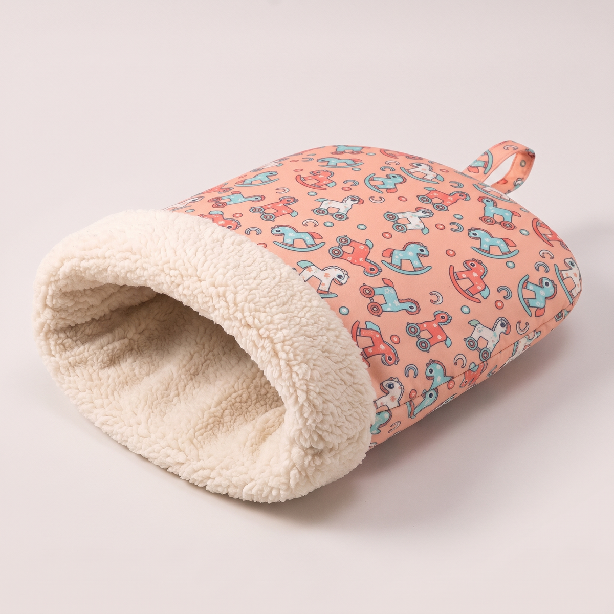 PawMiau burrow bed - Peach Ponies