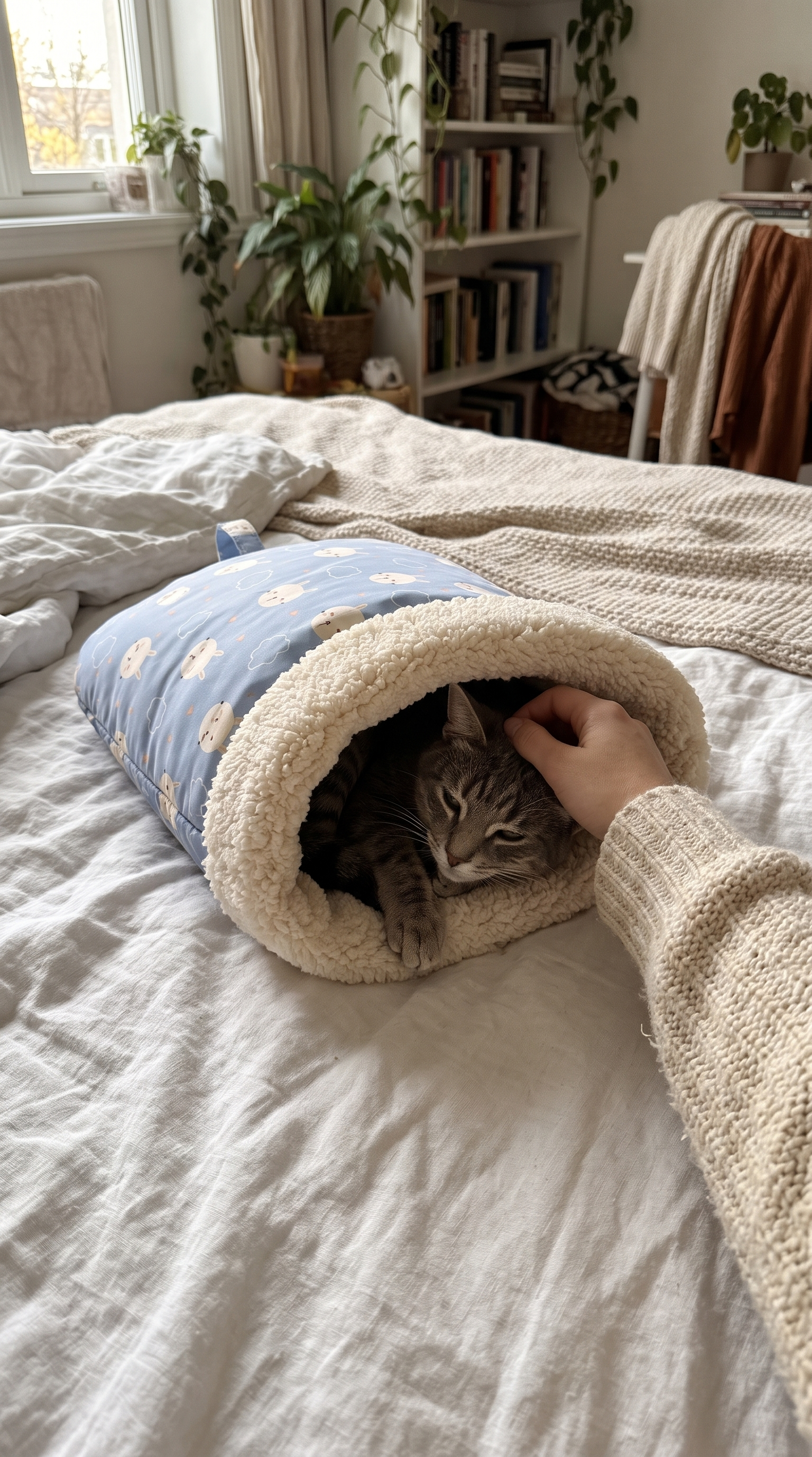 PawMiau burrow bed at home