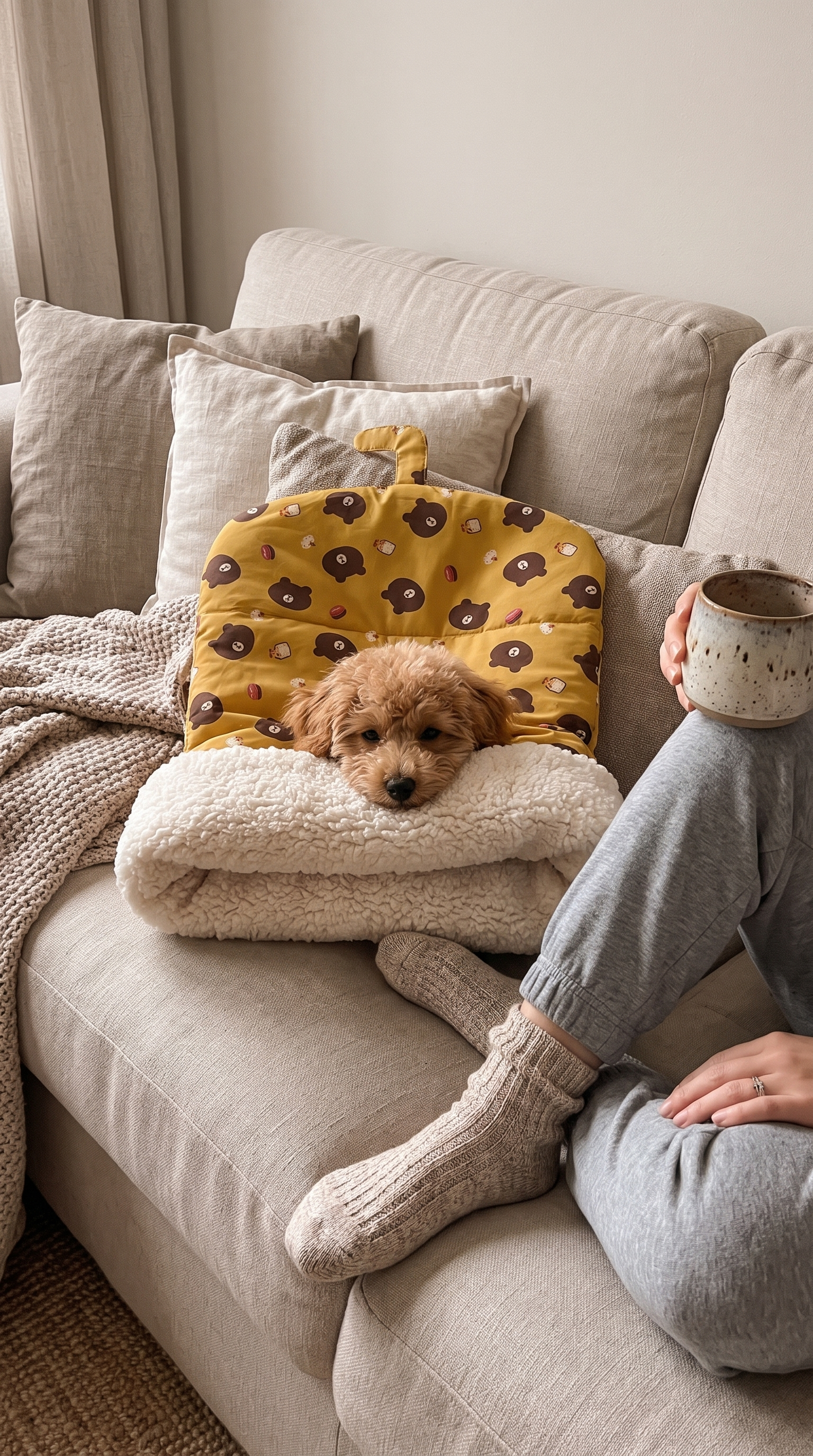 PawMiau burrow bed at home
